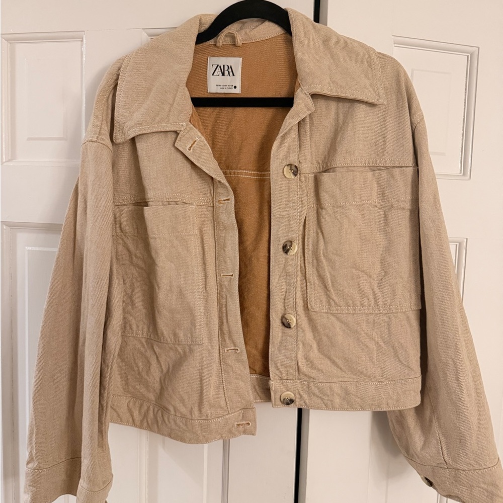 Zara Women's Beige Utility Jacket